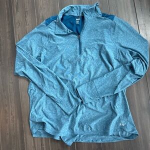 DSG Heather Blue Quarter-Zip Performance Top